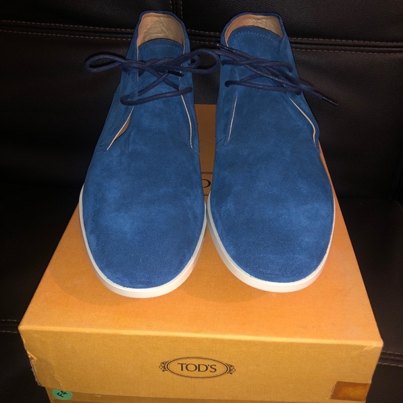 Tod’s Men’s Blue Suede Ankle boots size US 10 main image 8